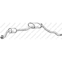 Stredný tlmič výfuku BOSAL 287-637