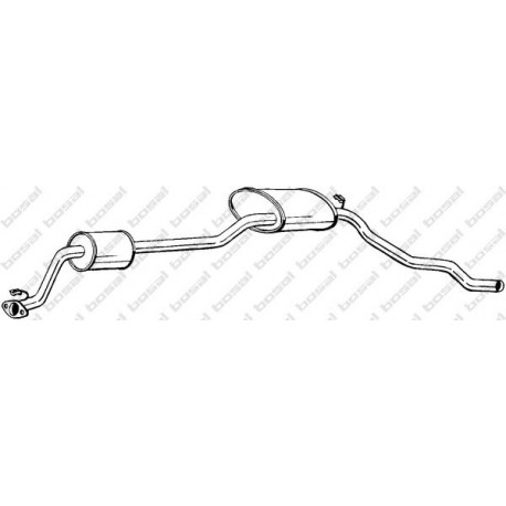 Stredný tlmič výfuku BOSAL 287-637