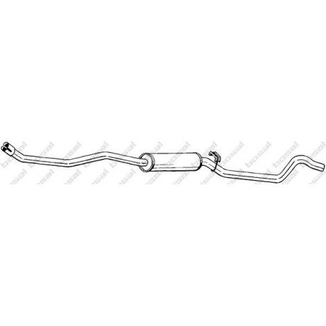 Stredný tlmič výfuku BOSAL 287-245