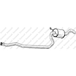 Stredný tlmič výfuku BOSAL 287-223