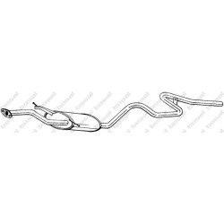 Stredný tlmič výfuku BOSAL 287-097