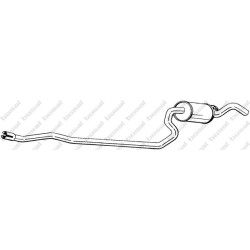 Stredný tlmič výfuku BOSAL 286-991