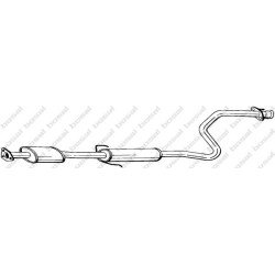 Stredný tlmič výfuku BOSAL 286-819