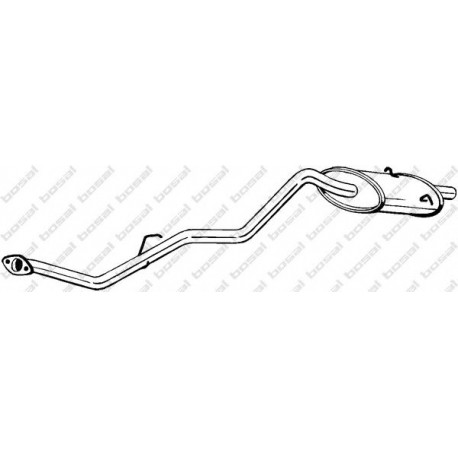 Stredný tlmič výfuku BOSAL 286-639