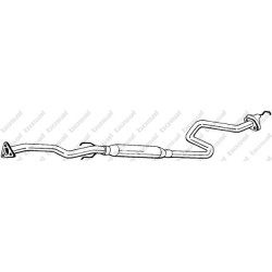 Stredný tlmič výfuku BOSAL 286-531