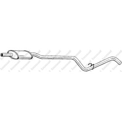 Stredný tlmič výfuku BOSAL 286-047