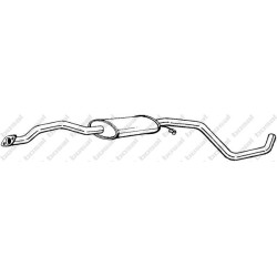 Stredný tlmič výfuku BOSAL 285-937