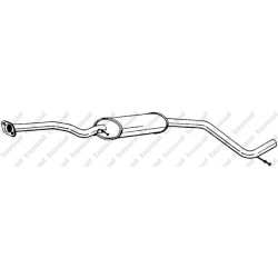 Stredný tlmič výfuku BOSAL 285-865