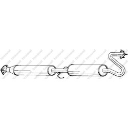 Stredný tlmič výfuku BOSAL 285-817