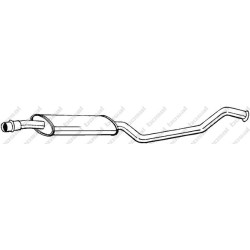 Stredný tlmič výfuku BOSAL 285-715