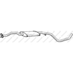 Stredný tlmič výfuku BOSAL 285-619