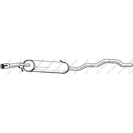 Stredný tlmič výfuku BOSAL 285-541