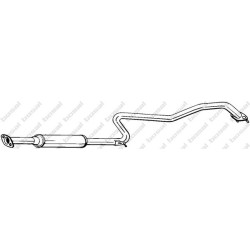 Stredný tlmič výfuku BOSAL 285-519