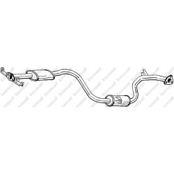 Stredný tlmič výfuku BOSAL 285-377