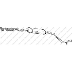 Stredný tlmič výfuku BOSAL 285-305