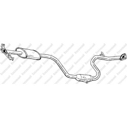 Stredný tlmič výfuku BOSAL 285-279