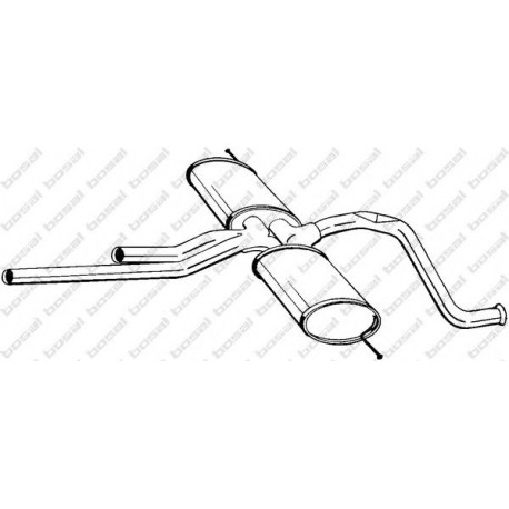 Stredný tlmič výfuku BOSAL 285-093
