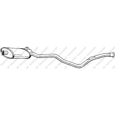 Stredný tlmič výfuku BOSAL 285-037
