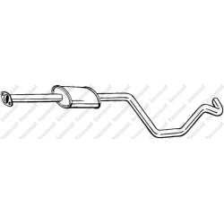Stredný tlmič výfuku BOSAL 284-617