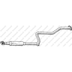 Stredný tlmič výfuku BOSAL 284-433