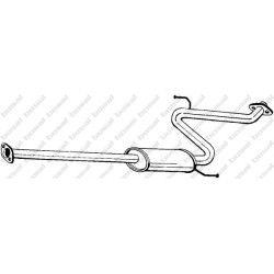 Stredný tlmič výfuku BOSAL 284-427