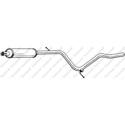Stredný tlmič výfuku BOSAL 284-357