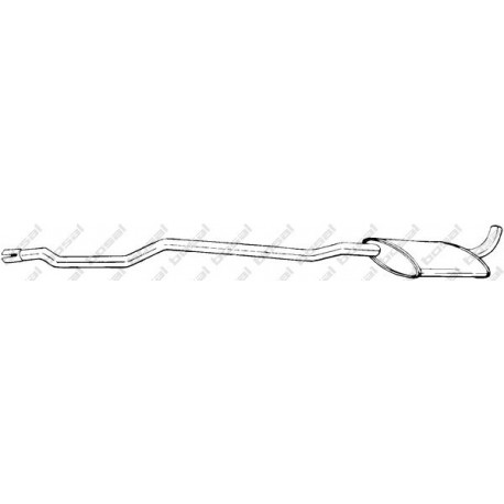 Stredný tlmič výfuku BOSAL 284-347