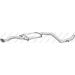 Stredný tlmič výfuku BOSAL 284-329