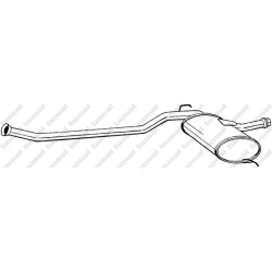 Stredný tlmič výfuku BOSAL 284-327