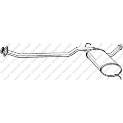 Stredný tlmič výfuku BOSAL 284-321