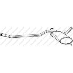 Stredný tlmič výfuku BOSAL 284-319