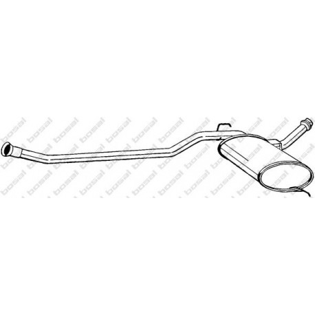 Stredný tlmič výfuku BOSAL 284-319