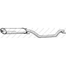 Stredný tlmič výfuku BOSAL 284-315