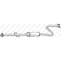 Stredný tlmič výfuku BOSAL 284-241