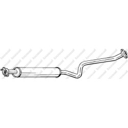 Stredný tlmič výfuku BOSAL 284-095