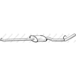 Stredný tlmič výfuku BOSAL 284-079