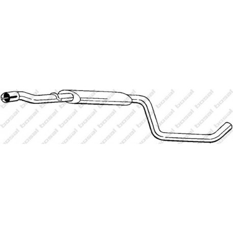 Stredný tlmič výfuku BOSAL 284-073