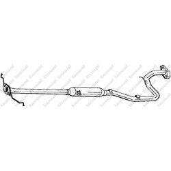 Stredný tlmič výfuku BOSAL 284-009