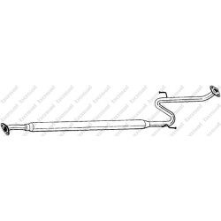 Stredný tlmič výfuku BOSAL 284-005