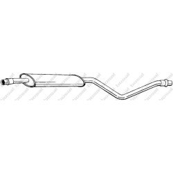 Stredný tlmič výfuku BOSAL 283-935