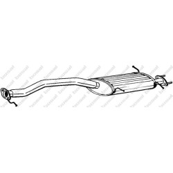 Stredný tlmič výfuku BOSAL 283-873