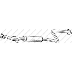 Stredný tlmič výfuku BOSAL 283-801