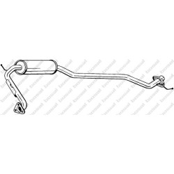 Stredný tlmič výfuku BOSAL 283-799