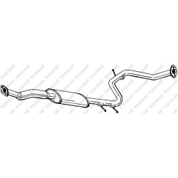 Stredný tlmič výfuku BOSAL 283-767