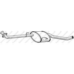 Stredný tlmič výfuku BOSAL 283-757