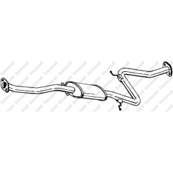 Stredný tlmič výfuku BOSAL 283-557