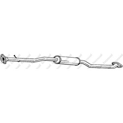 Stredný tlmič výfuku BOSAL 283-553