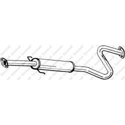 Stredný tlmič výfuku BOSAL 283-525