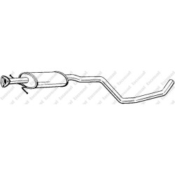 Stredný tlmič výfuku BOSAL 283-333