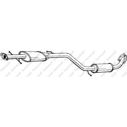 Stredný tlmič výfuku BOSAL 283-279